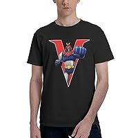 Anime Voltes V T Shirt Mens Summer Cotton Tee Comfort Round Neck Short Sleeve Tee