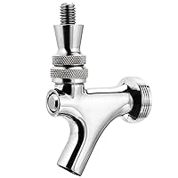Upgraded Beer Faucet, All Commercial 304 Stainless Steel Draft Beer Keg Tap, Beer Tap with Well-Pouring, Fits for American Beer Shanks and Towers