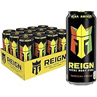 REIGN Total Body Fuel, Tropical Storm, Fitness & Performance Drink, 16 Fl Oz (Pack of 12)