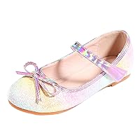Children Shoes Fashion Flat Princess Shoes Bowknot Pearl Children Soft Sole Small Kitty Slippers for Toddler Girls