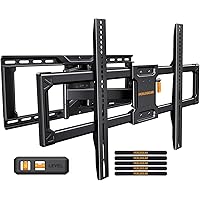 Perlegear UL-Listed Full Motion TV Wall Mount for 42–90 Inch TVs up to 150 lbs, Pre-Assembled TV Mount with Tool-Free Tilt, Swivel, Extension, Max VESA 600 x 400mm, 12″/16″/18″/24″ Wood Studs, PGLF16