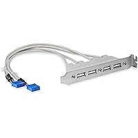 StarTech.com 4 Port USB A Female Slot Plate Adapter - USB panel - 4 pin USB Type A (F) (USBPLATE4)