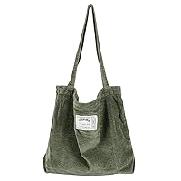 Women Shoulder Handbags Casual Hobo Bags Corduroy Shopper Tote Bag