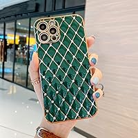 Luxury Electroplated Bling Rhinestone Phone Case for iPhone 13 12 11 Pro Max X XR XS Max 7 8 Plus SE 2020 Mini Bumper Back Cover,Green,for iPhone 12 Mini
