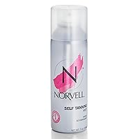 Norvell Professional Sunless Self Tanning Mist - Airbrush Spray Solution with Bronzer for Instant Sun Kissed Glow, 7 fl.oz.