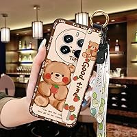 Lulumi-Phone Case for Realme12 Pro 5G/12Pro+, Fashion Design Anti-Knock Shockproof Cute Wristband Durable Dirt-Resistant Back Cover Phone Holder Ring Wrist Strap Lanyard Cartoon