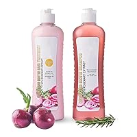 Onion, Biotin and Rosemary Shampoo and Treatment Set, Paraben Free, Silicone Free Shampoo and Treatment for All Hair Types Conditioner Hair Care, Hair Loss and Thinning Hair, Growth Shampoo