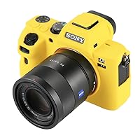 AMZER Shockproof, Anti Slip, Dirt Resistant Soft Silicone Protective Armor Case for Sony, Yellow (7SM2 (A7SII), 7RM2 (A7RII), 7M2 (A7 II))