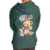 Hello Bear Toddler Full-Zip Hoodie - Paint Toddler Hoodie - Balloon Kids' Hoodie