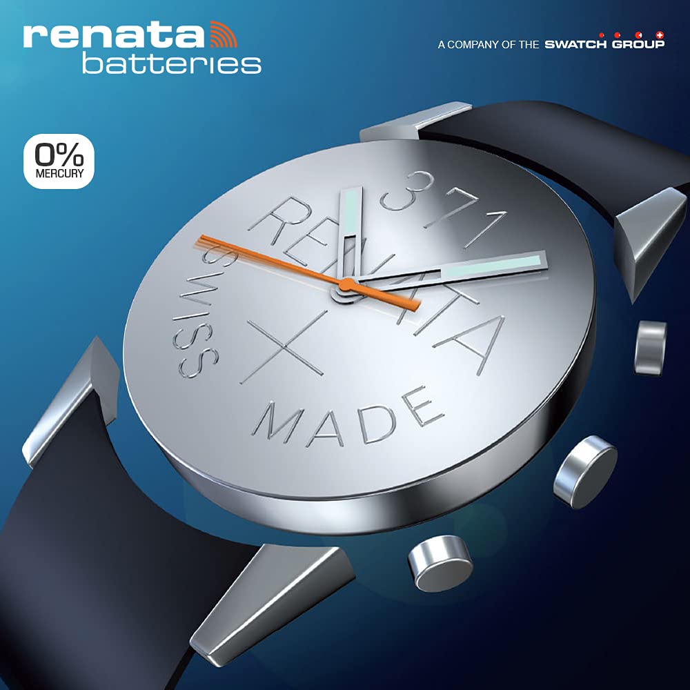 4 Renata 373 Button Cell Watch 0% Hg Mercury Free Batteries