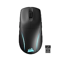 Corsair M75 Wireless RGB Lightweight FPS Gaming Mouse – 26,000 DPI – Swappable Side Buttons – iCUE Compatible – PC – Black