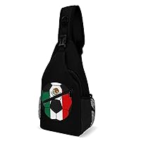 Mexico Football Soccer Sling Backpack Multipurpose Crossbody Shoulder Bag Printed Chest Bag Travel Hiking Daypack