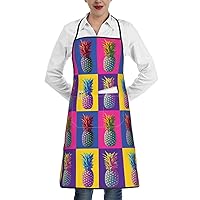 Colorful Wood Print Cooking Aprons Grilling Bbq Kitchen Apron With Pockets Cooking Kitchen Aprons For Women Men Chef