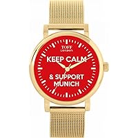 Football Fans Keep Calm and Support Munich Ladies Watch 38mm Case 3atm Water Resistant Custom Designed Quartz Movement Luxury Fashionable