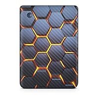 Carbon Fiber Tablet Skin Compatible with Kobo Clara 2E (2022) - Lava Hex - Premium 3M Vinyl Protective Wrap Decal Cover - Easy to Apply | Crafted in The USA by MightySkins