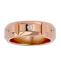 Certified Women's Diamond Ring with 3 pcs Round Cut Natural Diamond in 14K White/Yellow/Rose Gold Wedding Ring for Women, Girl & Ladies | Couple Promise Ring | Bridal Ring for Her (0.18 Ct, IJ-SI)