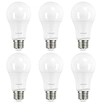 A19 LED Light Bulbs Dimmable, 100W Equivalent, 2700K Soft White, 15.5W 1600 Lumens 120V Bulbs, E26 Standard Base, UL Listed, Lighting for Bedroom Living Room Home Office,6 Packs