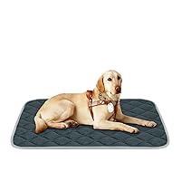 furrybaby Dog Bed Mat Soft Crate Mat with Anti-Slip Bottom Machine Washable Pet Mattress for Dog Sleeping (L 42x28'', Grey Mat)