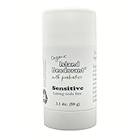 Organic Island Deodorant Baking Soda Free with Probiotics for Sensitive Skin 3.1 oz Stick, Natural with Magnesium, Arrowroot, Kaolin Clay, Zinc Oxide, Aluminum-free, Unscented, Vegan (Single Stick)