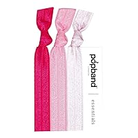 Popband London | Essential Hair Bands | Pink | For All Day and Night | No Dent | No Hair Damage | 3 Pc