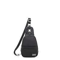 Calvin Klein Jessie Organizational Sling Backpack, Black/Silver