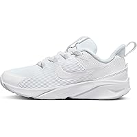 NIKE Star Runner 4 Boys DX7614-100 (White/White-White-Pure Platin), Size 12.5