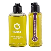 Messiahs Fragrance Anointing Oil from Israel, Holy Spiritual Oils Bottles from Jerusalem Blessed, Handmade with Natural Ingredients and Blessed for Wedding Ceremony, Religious Use, 3.4 Fl Oz