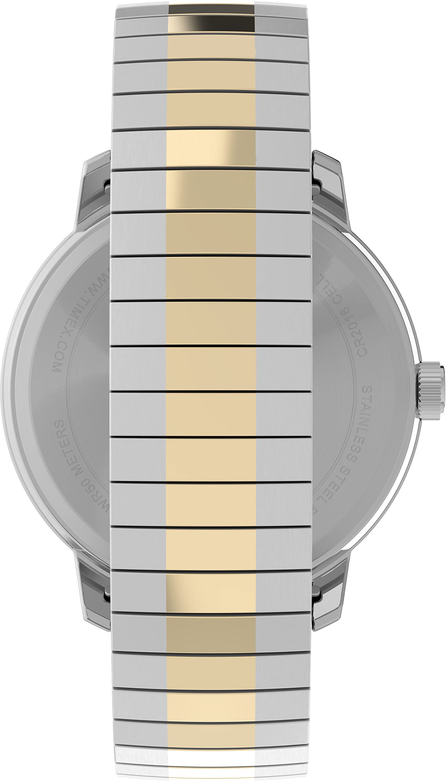 Timex Men's Easy Reader 43mm Watch - Two-Tone Expansion Band Cream Dial Silver-Tone Case