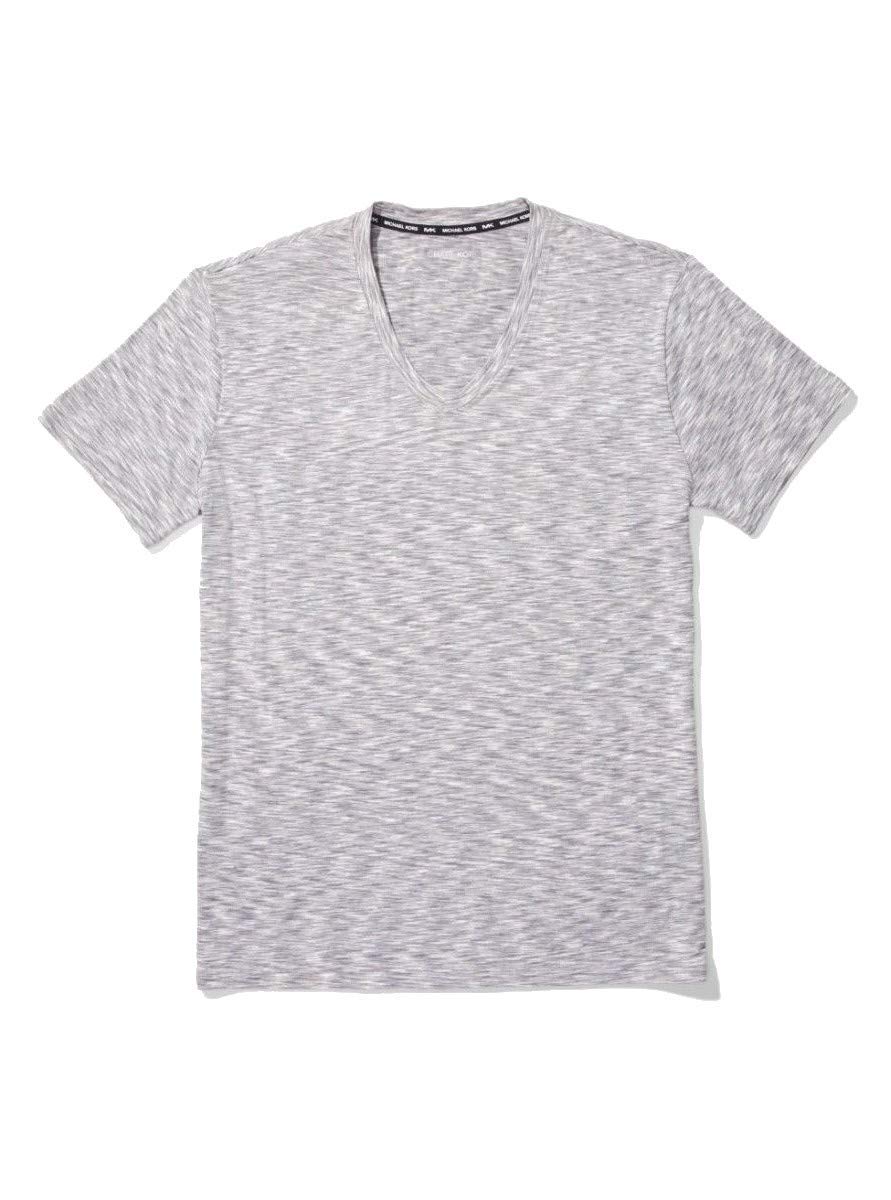Michael Kors Dynamic Stretch Athletic fit Lightweight Men’s Luxury V-Neck T-Shirt S82V1161 White & Black