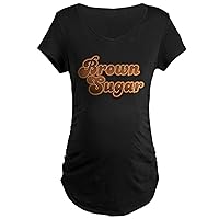CafePress Brown Sugar Maternity Dark T Shirt Women's Maternity Ruched Side T-Shirt