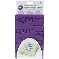 Wilton Silicone Letters and Numbers Fondant and Gum Paste Molds, 4-Piece - Cake Decorating Supplies