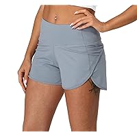 icyzone Women's Quick-Dry Athletic Running Workout Yoga Shorts - 3 Inches