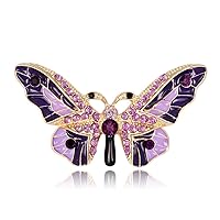Variety Styles Butterfly Brooch - Multi-Color Rhinestone Crystal Brooch Pin Cute Butterfly Shape Corsages Brooches Decoration Gift for Women Girls