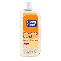 Morning Burst Oil-Free Facial Cleanser with Brightening Vitamin C, Ginseng, and Gentle Daily Brightening Face Wash for All Skin Types, Hypoallergenic, 8 fl. oz