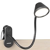 Clip on Light, Dimmable Book Light for Reading in Bed, 300LM Clip on Lamp, 5 Color Temperatures Clamp Light, Night Light Mode, Timer Setting, 2%-100% Brightness, for Bed, Headboard and More