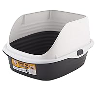 Petmate Arm & Hammer Rimmed Wave Cat Litter Box, Large Cat Litter Box With High Walls, Non-Stick Sifting Litter Box in Two Pieces, Easy to Clean Litter Pan