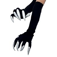 Funny Claw Gloves Birthday Party Cosplay Mardi Gras Long Nails Accessories Halloween Costume Gloves Halloween