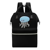 Ocean Jellyfish Diaper Bag for Women Large Capacity Daypack Waterproof Mommy Bag Travel Laptop Backpack