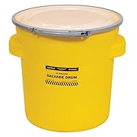 Eagle 20 Gallon Salvage Barrel Drum with Metal Ring Lever-Lock Lid, 21