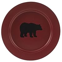 Park Designs Red Linville Enamel Bear Salad Plate Set of 4