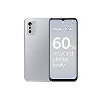 Nokia G60 5G Dual-SIM 64GB ROM + 4GB RAM (GSM only | No CDMA) Factory Unlocked 5G Smartphone (Ice) - International Version