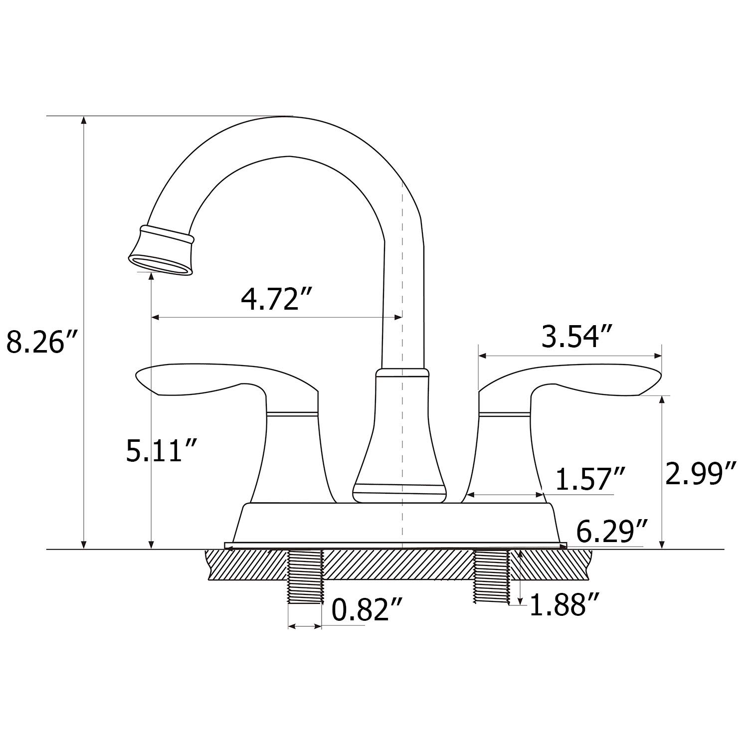 Friho Lead-Free Modern Commercial Two Handle Oil Rubbed Bronze Bathroom Faucet,Bathroom Vanity Sink Faucets with Drain Stopper and Water Hoses