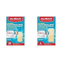 All Health Advanced Fast Healing Hydrocolloid Gel Bandages & Advanced Fast Healing Hydrocolloid Gel Bandages, Large, 6 ct | 2X Faster Healing for First Aid Blisters or Wound Care