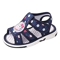 Baby Boy Girl Summer Sandals Infant Squeaky Shoes Lightwight Non-Slip Toddler Flat Bottom Non Slip OpenToe Breathable Soft Infant Sandals