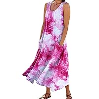 Trendy Plus Size Maxi Sundress Casual Sexy Off The Shoulder Sleeveless Long Dress Vintage Floral Flowy Beach Dress