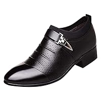 Dress Shoes for Men Slip On Loafer Formal Business Comfortable Men's Casual Dress Shoes Buckle Oxfords Shoes