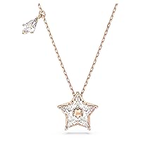SWAROVSKI Stella Necklace, Earrings, and Bracelet Crystal Jewelry Collection, Kite Cut Crystals, Rose Gold Tone Finish