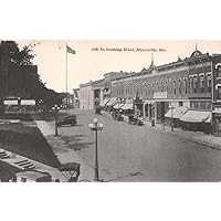 Maryville Missouri Fourth St, Looking West Pharmacy Pictd. Postcard U2924
