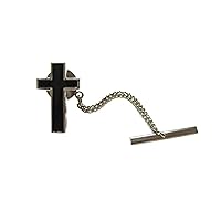Black Cross Religious Tie Tack