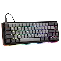 DROP ALT High-Profile Mechanical Keyboard 65 Percent (67 Key) Gaming Keyboard,Programmable Macros,RGB LED Backlighting,USB-C, Doubleshot PBT,Aluminum Frame Cherry MX Brown, Black (Renewed)
